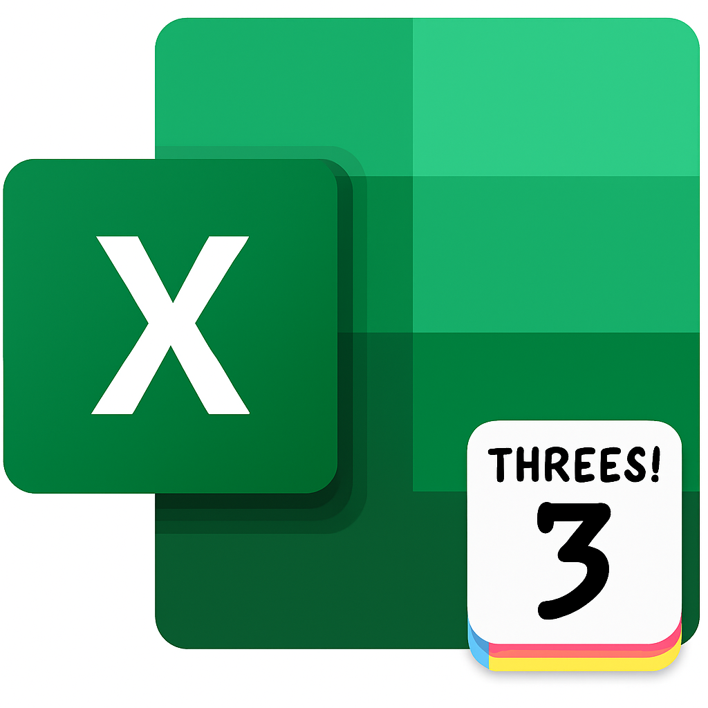 Excel Threes Game Simulation
